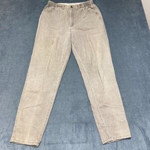 L.L. Bean Jeans Women 30x30.5 Light Gray Side Elastic Waist Medium Wash Straight